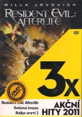 3x(DVD) Akční hity 2011 (Resident Evil: Afterlife, Světová invaze, Rallye smrti 2)