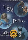 Kráska a zvíře + Popelka + Zloba - Královna černé magie kolekce 3x(DVD) (Beauty and the Beast + Cinderella + Maleficent 3DVD)