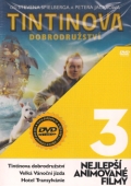 Nejlepší animované filmy 3x(DVD) (Tintinova dobrodružství, Velká vánoční jízda, Hotel Transylvánie)