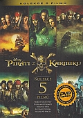 Piráti z Karibiku sada 1-5 5x(DVD) (Pirates of the Caribbean 1.-5.) - samostatné filmy!